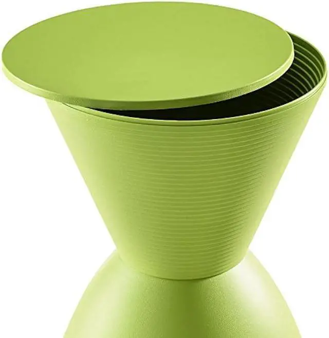 Alt view image 3 of 4 - Modway Haste Contemporary Modern Hourglass Accent Stool in Green