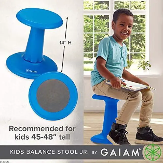 Alt view image 2 of 5 - Gaiam Kids Wobble Stool Desk Chair - Alternative Flexible Seating Balance Wiggle Chair | ADHD Sensory Fidget Core Rocker Child Seat Elementary School Classroom Furniture for Student, Toddler, Ages 5-8