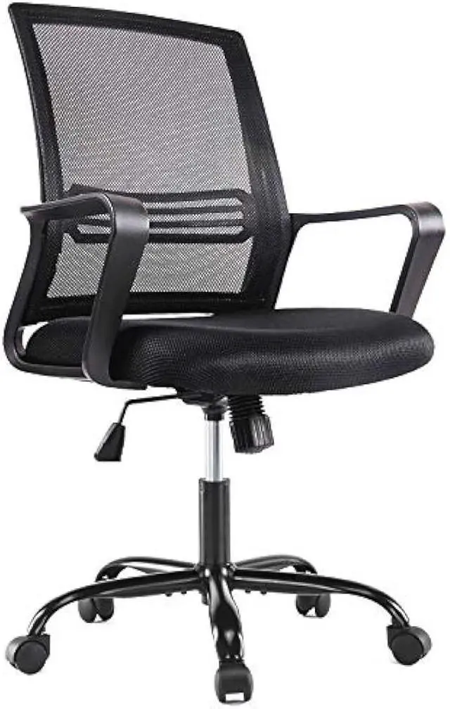 Main image of SMUG Office Chair Ergonomic Mesh Chair Computer Desk Chair Executive Home Office Chairs with Lumbar Support Armrest Rolling Swivel Adjustable Mid Back Black