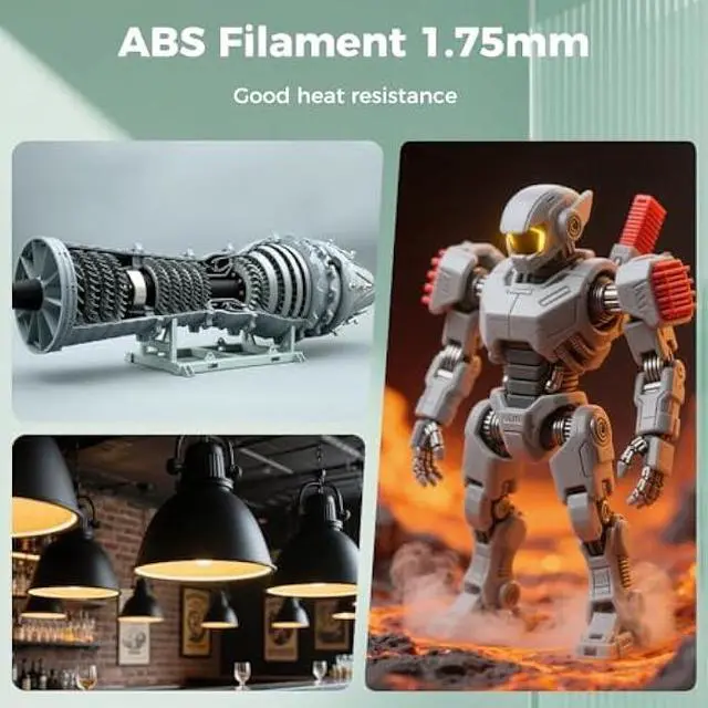 Alt view image 5 of 6 - Creality ABS Filament 1.75mm-Halloween Gifts, 3D Printer Filament, No-Tangling, Strong Bonding and Overhang Performance Dimensional Accuracy +/-0.02mm, 2.2lbs/Spool