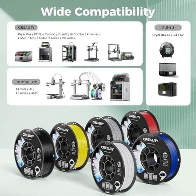 Alt view image 6 of 6 - Creality ABS Filament 1.75mm-Halloween Gifts, 3D Printer Filament, No-Tangling, Strong Bonding and Overhang Performance Dimensional Accuracy +/-0.02mm, 2.2lbs/Spool