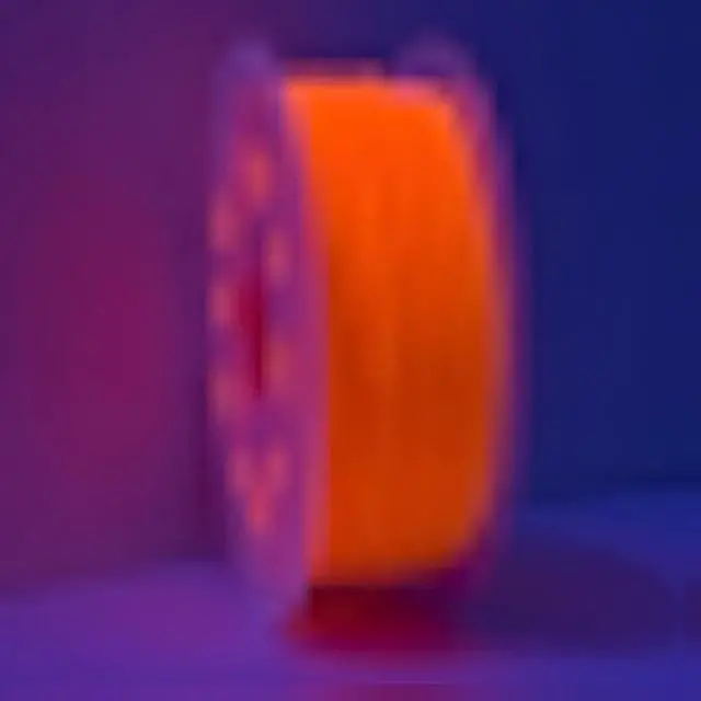 Alt view image 3 of 7 - Gizmo Dorks 1.75mm PLA Filament 1kg for 3D Printers, Fluorescent Orange, Glows Under UV Light