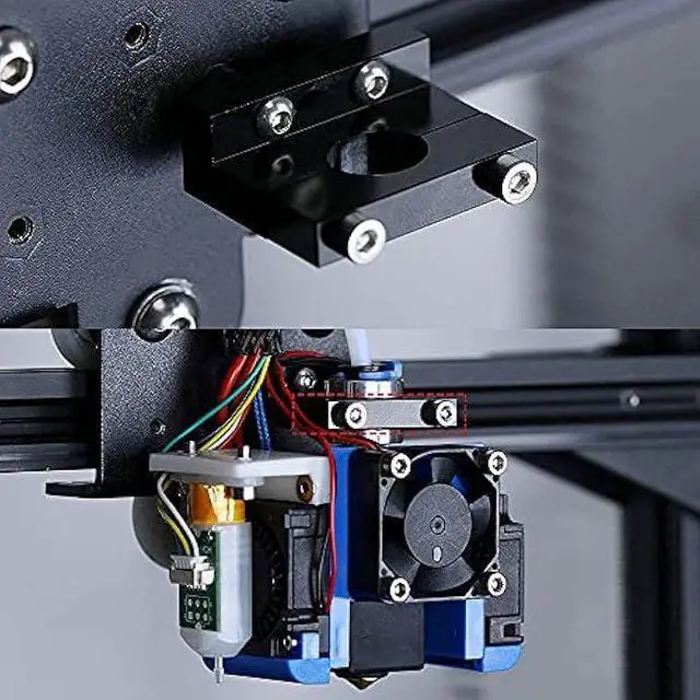 Alt view image 6 of 6 - All Metal Mount Aluminum Bracket Compatible with Upgrade V6 Volcano Hotend to Creality Ender 3 V2 Ender3 Pro Ender 5 Pro CR-10 3D Printer