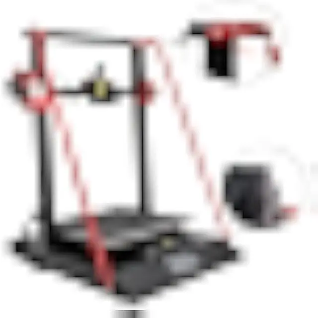 Alt view image 3 of 6 - Zeberoxyz Red Supporting Rod Set only for CR-10S Pro/CR-10S Pro V2 3D Printer, DIY Upgrade 3D Printer Supply Parts for Creality 3D Printer CR-10S Pro/CR-10S Pro V2 (616MM), Welcome to consult