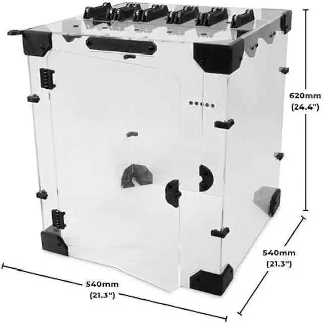 Alt view image 4 of 5 - Universal 3D Printer Enclosure 5mm Plexiglass Kit [540x540x620mm Inner Volume] | Compatible with PRUSA MK4/MK3/Creality Ender 3/5 Pro | Fits IKEA Lack | Cover for Constant Temperautre