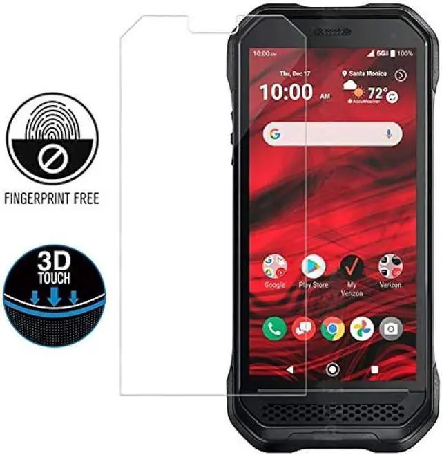 Alt view image 5 of 6 - Ailiber Compatible with Kyocera DuraForce Ultra 5G Screen Protector [2 Pack] DuraForce UW E7110 Tempered Glass Film Anti-Scratch Hardness HD Clear Case Friendly for Dura Force Ultra 5G (Verizon 2021)