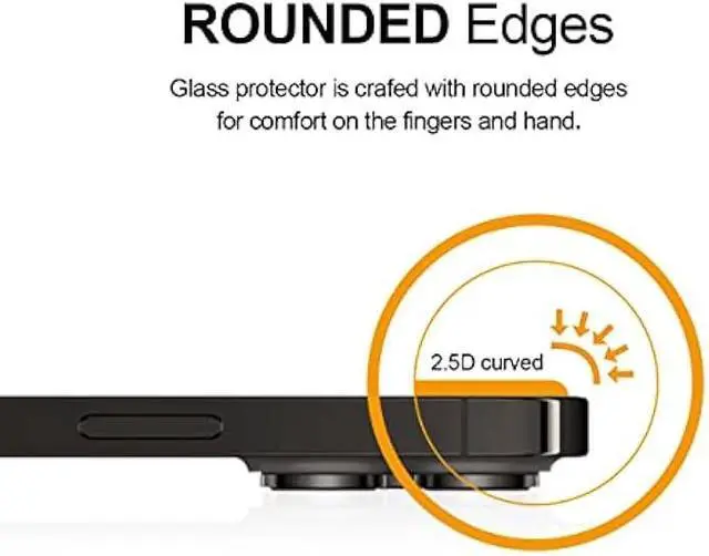 Alt view image 3 of 5 - Supershieldz (2 Pack) Anti Glare (Matte) Tempered Glass Screen Protector Designed for iPhone 14 Pro Max (6.7 inch) + Camera Lens, Anti Fingerprint, Anti Scratch, Bubble Free