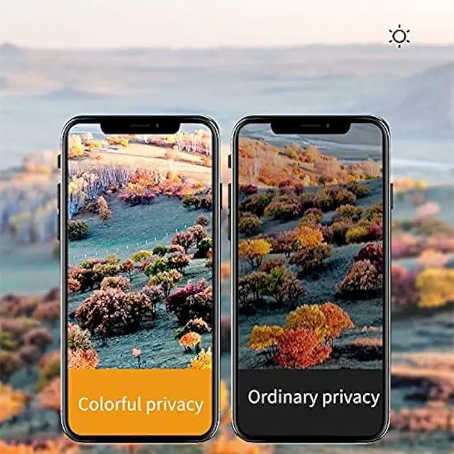 Alt view image 5 of 5 - Privacy Screen Protector for iPhone 12 Pro/iPhone 12 (6.1 inch)- Flexible film, Gradient Colorful, Anti-blue light, anti-glare, filter screenultraviolet