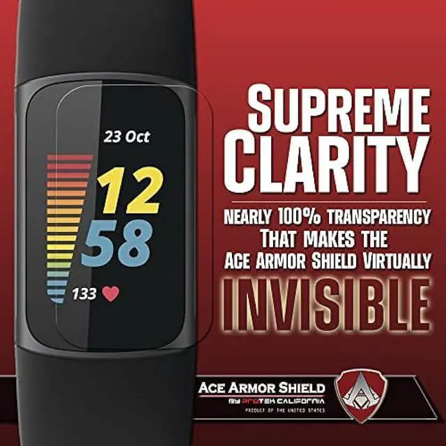 Alt view image 5 of 6 - ACE ARMOR SHIELD Premium Screen Protectors for the Fitbit Charge 6 and Charge 5 (CHARGE 6 / CHARGE 5)