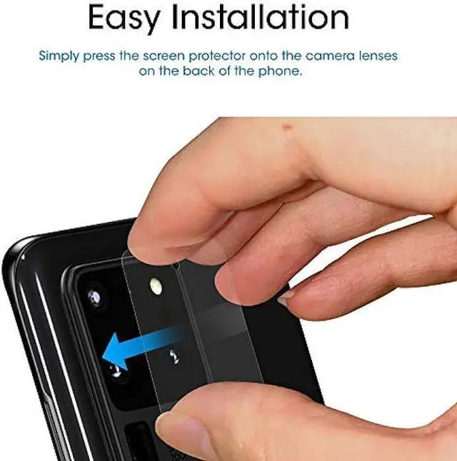 Alt view image 4 of 5 - amFilm Back Camera Glass Screen Protector for Samsung Galaxy S20 Ultra Rear-Facing (Back) Camera Protector (2 Pack)