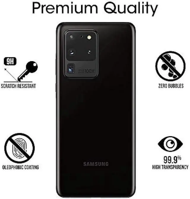 Alt view image 5 of 5 - amFilm Back Camera Glass Screen Protector for Samsung Galaxy S20 Ultra Rear-Facing (Back) Camera Protector (2 Pack)