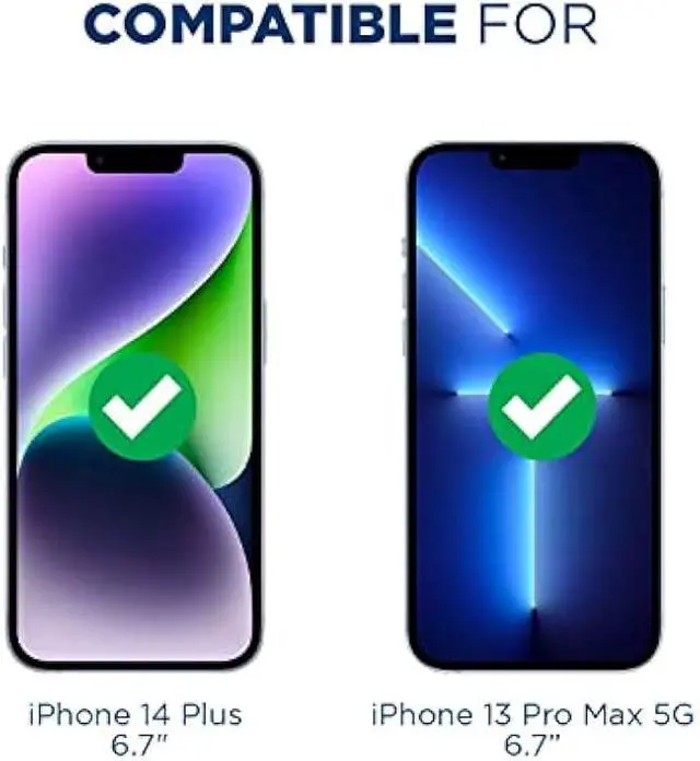 Alt view image 2 of 6 - Tech Armor 1 Pack Privacy Screen Protector for iPhone 14 Plus and iPhone 13 Pro Max Anti-Spy Case Friendly Easy Installation Ballistic Tempered Glass Bubble Free 3D Touch Support [6.7 inch]