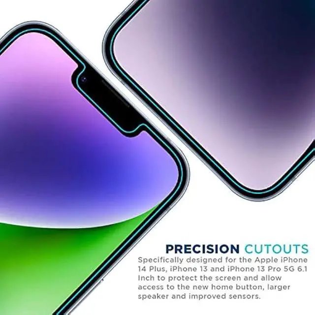 Alt view image 5 of 6 - Tech Armor 1 Pack Privacy Screen Protector for iPhone 14 Plus and iPhone 13 Pro Max Anti-Spy Case Friendly Easy Installation Ballistic Tempered Glass Bubble Free 3D Touch Support [6.7 inch]