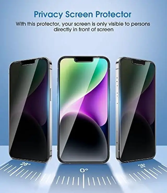Alt view image 3 of 5 - amFilm Auto-Alignment OneTouch for iPhone 14 Plus/iPhone 13 Pro Max [6.7''] privacy Screen Protector,Tempered Glass, 30 seconds Installation, Bubble Free, Case Friendly, Anti-Scratch [2Pack]