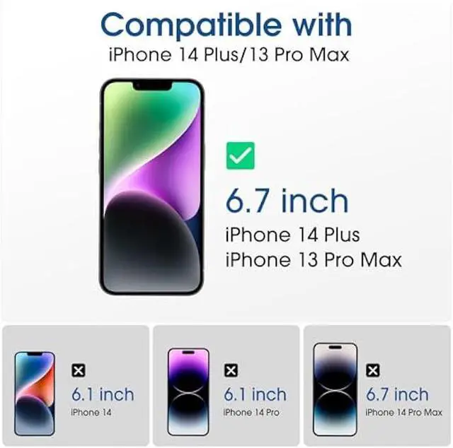 Alt view image 2 of 5 - amFilm Auto-Alignment OneTouch for iPhone 14 Plus/iPhone 13 Pro Max [6.7''] privacy Screen Protector,Tempered Glass, 30 seconds Installation, Bubble Free, Case Friendly, Anti-Scratch [2Pack]