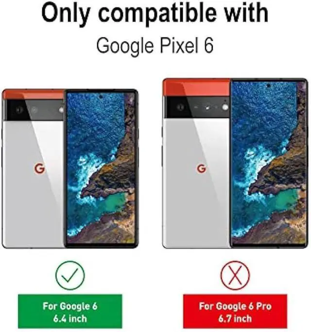 Alt view image 2 of 6 - Pixel 6 Screen Protector Tempered Glass with Camera Lens Protector for Google Pixel 6 [Fingerprint Unlock][Anti-Scratch][6.4 Inch][2+ 2 Pack ]