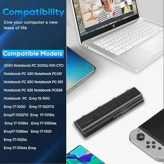 Alt view image 5 of 5 - TREE.NB Replacement Battery for HP MU06 MU09 Laptop Battery, HP Spare 593553-001 593554-001, Compaq Presario CQ32 CQ42 CQ43 435 436, Pavilion DM4 G4 G6 G7 DV3-4000 DV5-2000 DV6-3000 DV7-6000