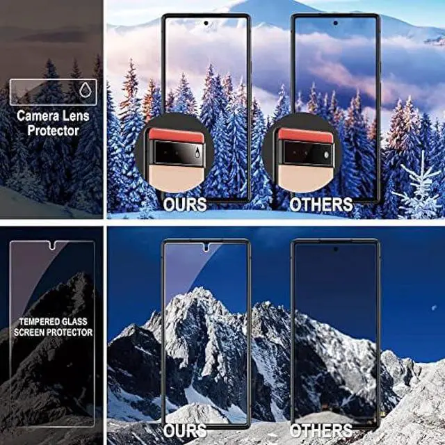 Alt view image 4 of 6 - Pixel 6 Screen Protector Tempered Glass with Camera Lens Protector for Google Pixel 6 [Fingerprint Unlock][Anti-Scratch][6.4 Inch][2+ 2 Pack ]