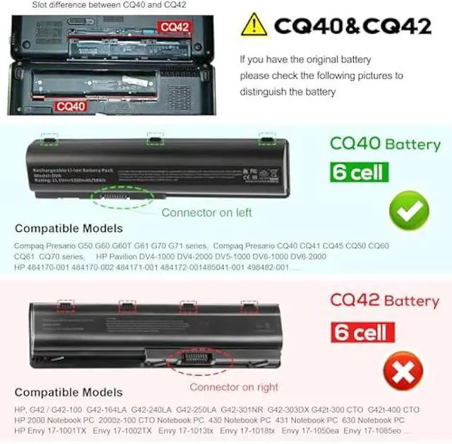 Alt view image 2 of 7 - Fancy Buying Spare 484170-001 Laptop Battery for HP Spare 497694-001 498482-001 484170-002 485041-001
