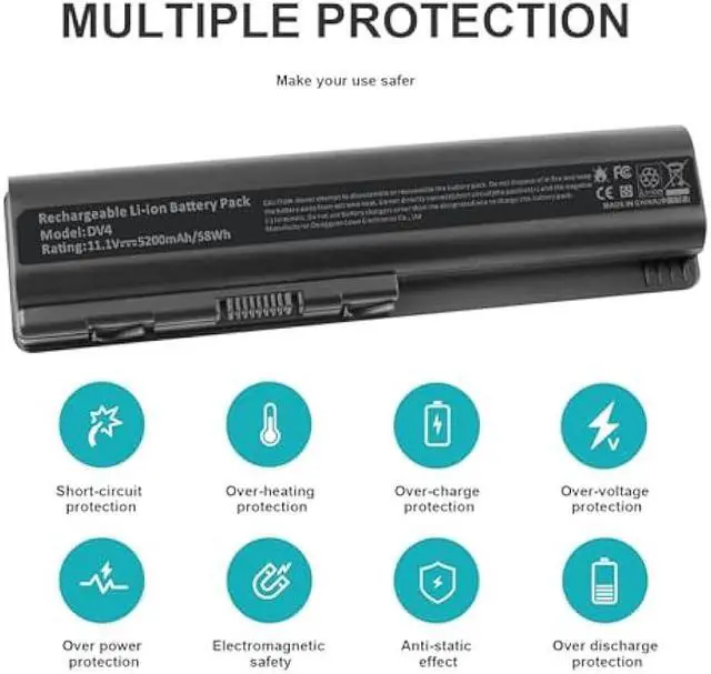 Alt view image 6 of 7 - Fancy Buying Spare 484170-001 Laptop Battery for HP Spare 497694-001 498482-001 484170-002 485041-001