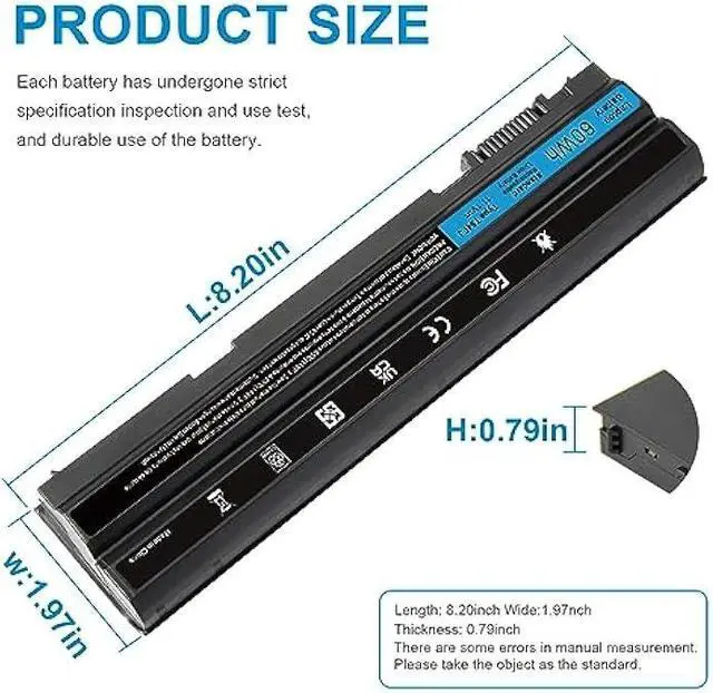 Alt view image 2 of 6 - T54FJ M5Y0X 8858X Laptop Battery for Dell Latitude E6420 E6520 E6530 E5420 E5520 E5430 E5530 Inspiron 17r-7720 17r-se-7720 17r-5720 15r-5520 15r-7520 P/N: T54F3 P8TC7 P9TJ0 R48V X57F1 M421R M521R