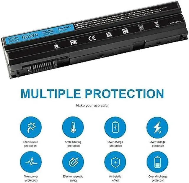 Alt view image 3 of 6 - T54FJ M5Y0X 8858X Laptop Battery for Dell Latitude E6420 E6520 E6530 E5420 E5520 E5430 E5530 Inspiron 17r-7720 17r-se-7720 17r-5720 15r-5520 15r-7520 P/N: T54F3 P8TC7 P9TJ0 R48V X57F1 M421R M521R
