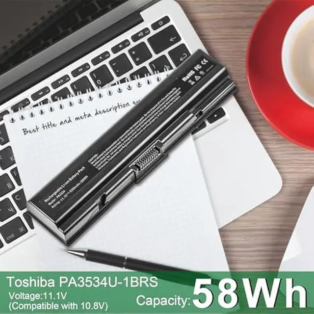 Alt view image 6 of 6 - Futurebatt Laptop Battery 5200mAh for PA3534U-1BRS Toshiba Satellite A200 A205 A210 A215 A300 A300D A305 A305D L200 A215-S4697 A505-S6012 A505-S6016