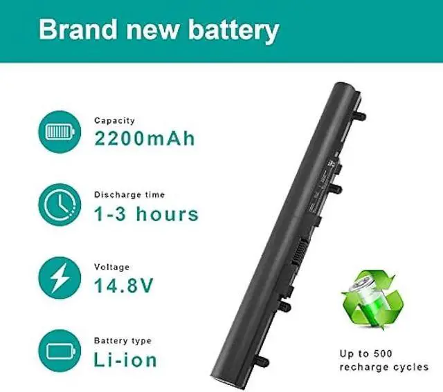 Alt view image 2 of 6 - Fancy Buying AL12A32 AL12A72 Laptop Battery Replacement for Acer Aspire V5 V5-431 V5-471 V5-471P V5-531 V5-571 V5-571P V5-571-6605 E1 E1-522 E1-532 E1-572 E1-572G E1-510 E1-510P 4ICR17/65