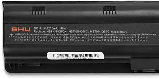 Alt view image 3 of 6 - GHU New Battery 58 WH MU06 593553-001 593554-001 Compatible with HP Pavilion G4 DM4 M4 G6 G7 G42 G56 G62 G72 593562-001 584037-001 HSTNN-LB0W HSTNN-UB0W HSTNN-LB0W HSTNN-CBOW HSTNN-I84C