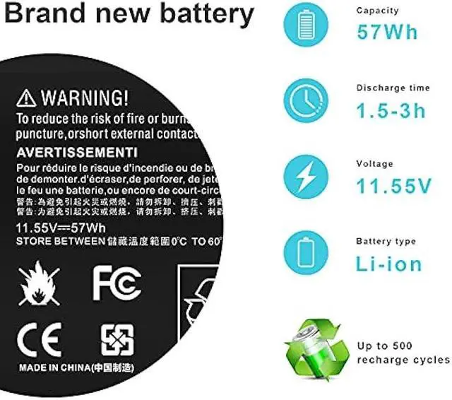 Alt view image 3 of 6 - Futurebatt OM03XL HSTNN-IB7O 863167-171 Laptop Battery Compatible with HP EliteBook x360 1030 G2 Series Notebook.HP OM03XL 3057XL 863167-1B1 863167-171 863280-855 HSN-I04C HSTNN-IB70 HSTNN-IB7O