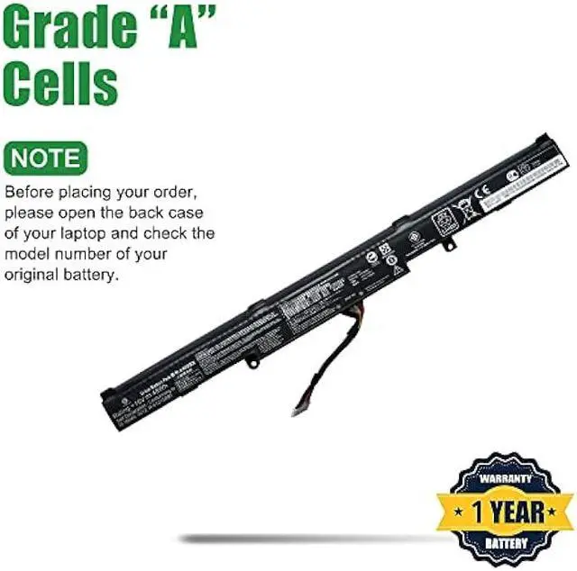 Alt view image 4 of 6 - A41N1501 Laptop Battery Replacement for Asus Rog G752VW GL752 GL752JW GL752V GL752VLM GL752VW GL752VW-DH74 GL752VWM N552 N552V N552VW N552VX N752 N752V Series A41LK9H L41LK2H 15V 48Wh 3100mAh