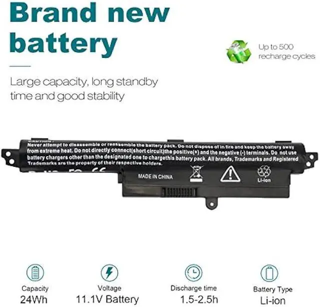 Alt view image 3 of 6 - Fancy Buying A31N1302 Laptop Battery for Asus Vivobook X200CA X200M X200MA F200CA 11.6 Series Notebook MA Ultrabooks A3INI302 A31LMH2 A31LM9H 0B110-00240100E X200CA-R1 11.1V/2200mAH