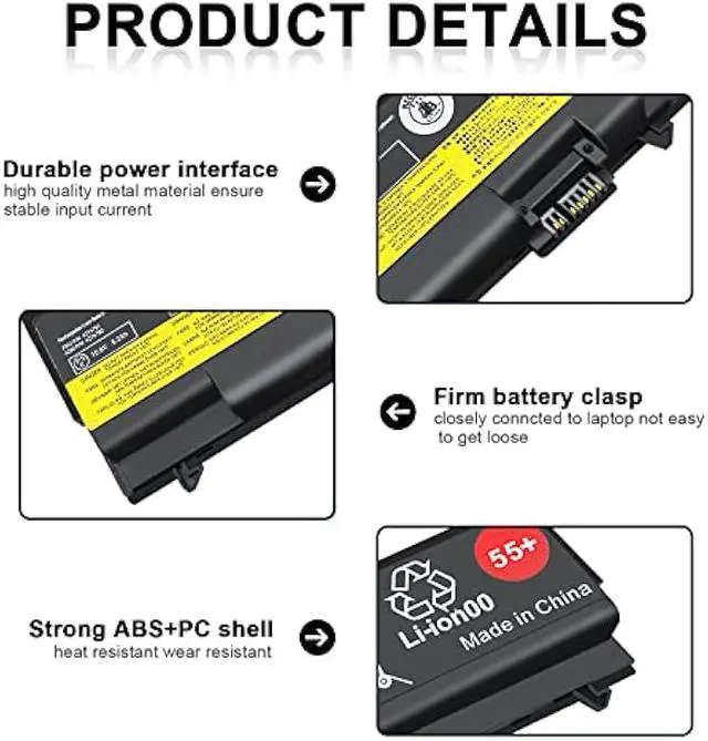 Alt view image 3 of 7 - TSKYBEAR New Laptop Battery Compatible with Lenovo ThinkPad T410 T510 T520 W510 W520 L412 L420 L512 SL410 SL510 50+ Battery fits P/N 0A36303 42T4799 42T4751 42T4235 42T4753 42T4796
