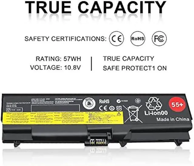 Alt view image 5 of 7 - TSKYBEAR New Laptop Battery Compatible with Lenovo ThinkPad T410 T510 T520 W510 W520 L412 L420 L512 SL410 SL510 50+ Battery fits P/N 0A36303 42T4799 42T4751 42T4235 42T4753 42T4796