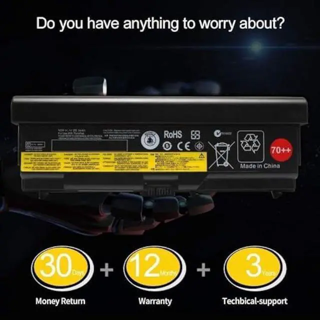 Alt view image 2 of 7 - LQM® 11.1V 94Wh/8.4Ah New Laptop Battery for Lenovo ThinkPad 70++ T430 T430i T410 T420 T420i T510 T520 T530 L412 L420 L430 L512 L520 L530 W510 W520 W530 45N1001 45N1000 45N1010 45N1011 0A36302