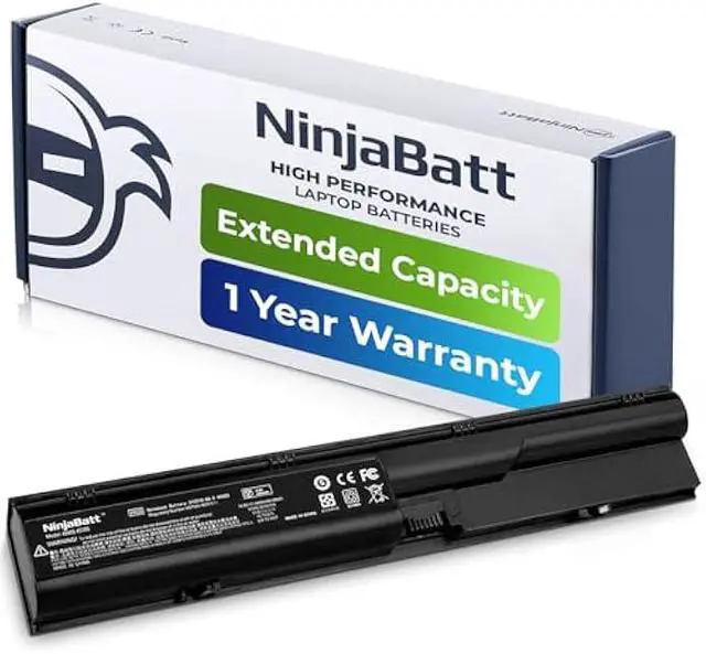 Main image of NinjaBatt Battery 633805-001 for HP ProBook 4540S 4530S 4440S 4430S 4540 4540S 6460B 633809-001 PR06 PR09 HSTNN-DB2R HSTNN-IB2R HSTNN-LB2R HSTNN-OB2R 633733-1A1 633733-241  [6 Cells/4400mAh]