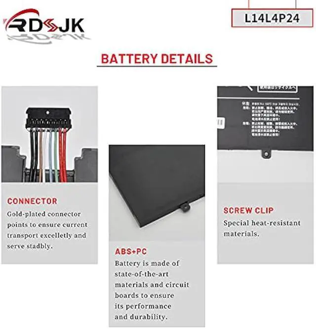 Alt view image 5 of 7 - L14L4P24 L14M4P24 Laptop Battery for Lenovo Yoga 900 900-13ISK 900-131SK 900-13ISK2 900-IFI 900-ISE Yoga 3 Pro 4Pro 4 Pro 900 900-13ISK 80MK 80SD 900-13ISK2 80UE Series 5B10H43261 5B10H55224 7.5V 66Wh