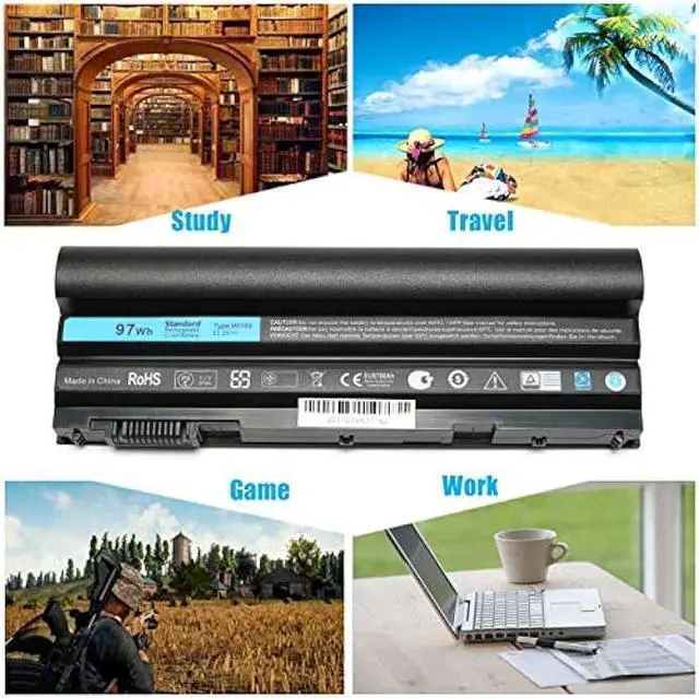 Alt view image 7 of 7 - 11.1V 97Wh 9cell Replacement Laptop Battery for Dell Latitude E6420 E6520 E6430 E6440 E6530 E6520 E5420 E5520 E5430 E5530, Compatible P/N: 2P2MJ M5Y0X T54FJ PRV1Y HCJWT 7FJ92 312-1325 312-1165