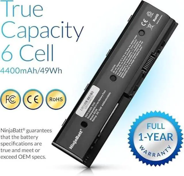 Alt view image 4 of 5 - NinjaBatt Battery for HP 699468-001 671731-001 M006 MO06 MO09 672412-001 M6-1105DX HSTNN-YB3N HSTNN-LB3N M6-1205DX HSTNN-UB3N M7-1015DX M009 TPN-W106 - High Performance [6 Cells/4400mAh/49Wh]