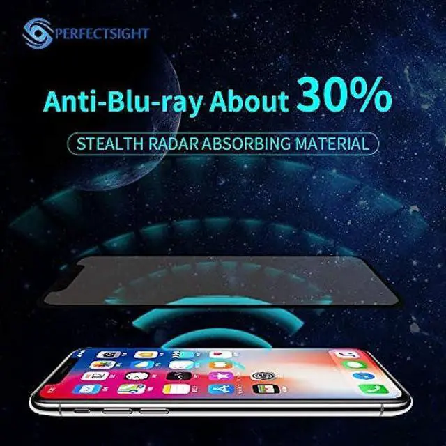 Alt view image 2 of 5 - PERFECTSIGHT HD Clear Anti Blue Light Filter Tempered Glass Screen Protector for iPhone 11 Pro 2019, iPhone Xs/X/ 10 5.8 inch 1 Pack - Anti Fingerprint, 2 Stronger, Alignment Frame Easy Installation
