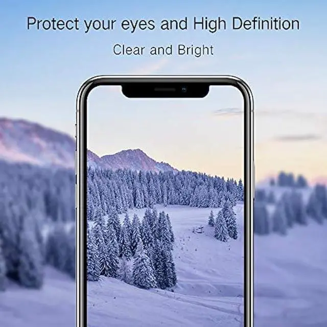 Alt view image 3 of 5 - PERFECTSIGHT HD Clear Anti Blue Light Filter Tempered Glass Screen Protector for iPhone 11 Pro 2019, iPhone Xs/X/ 10 5.8 inch 1 Pack - Anti Fingerprint, 2 Stronger, Alignment Frame Easy Installation