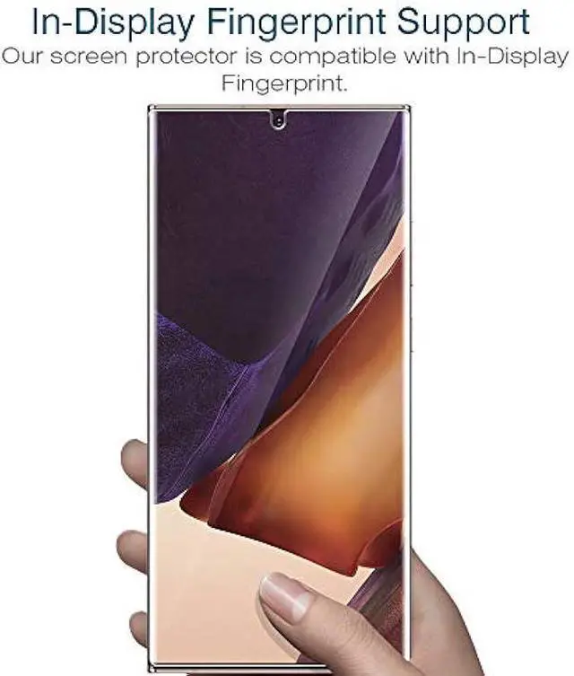 Alt view image 2 of 5 - LK 2 Pack Screen Protector for Samsung Galaxy Note 20 Ultra 5G 6.9 inch, 2 Pack Camera Lens Protector, Positioning Tool, Fingerprint Reader Support, Flexible TPU Film
