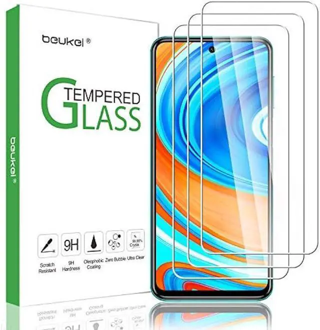 Main image of 3 Pack Tempered Glass Screen Protector for Xiaomi Redmi Note 9S / 9 Pro 5G, Anti Scratch, Bubble Free
