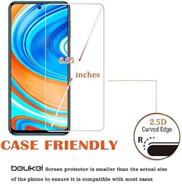 Alt view image 5 of 6 - 3 Pack Tempered Glass Screen Protector for Xiaomi Redmi Note 9S / 9 Pro 5G, Anti Scratch, Bubble Free