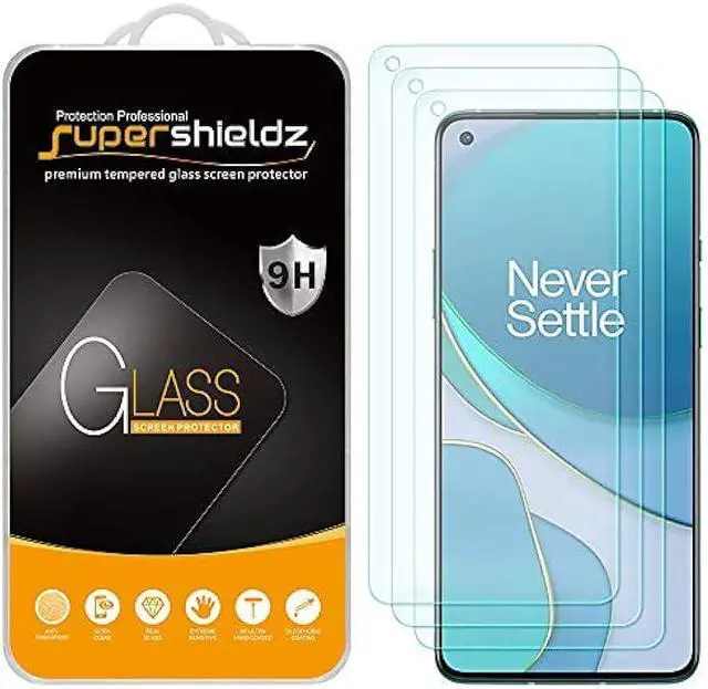 Main image of Supershieldz (3 Pack) Designed for OnePlus 8T 5G and OnePlus 8T+ / Plus 5G Tempered Glass Screen Protector, Anti Scratch, Bubble Free