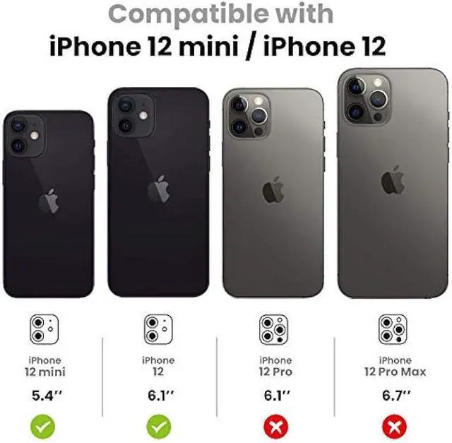 Alt view image 2 of 5 - Tensea Compatible with iPhone 12 / iPhone 12 mini Camera Lens Protector, 9H Tempered Glass Camera Cover Screen Protector for iPhone12 mini 5.4 inch / iPhone12 6.1 inch 2020 (Diamond)