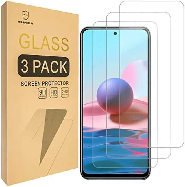 Main image of Mr.Shield [3-Pack] Designed For Xiaomi (Redmi Note 10s) [Tempered Glass] [Japan Glass with 9H Hardness] Screen Protector with Lifetime Replacement