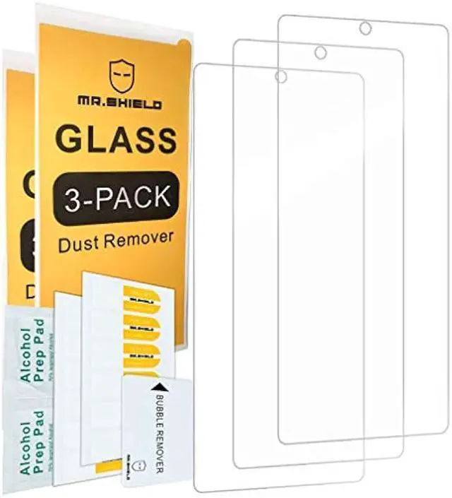 Alt view image 2 of 5 - Mr.Shield [3-Pack] Designed For Samsung Galaxy Note 20 5G [Tempered Glass] [Japan Glass with 9H Hardness] Screen Protector with Lifetime Replacement
