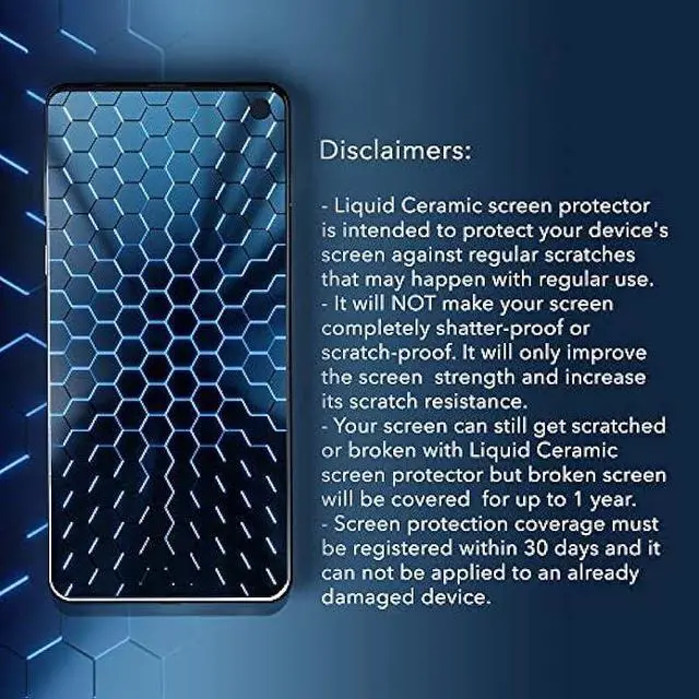 Alt view image 6 of 6 - LIQUID CERAMIC Glass Screen Protector With $400 Coverage | Scratch and Shatter Resistant Wipe On Nano Protection for All Phones Tablets and Smart Watches - Universal Fit