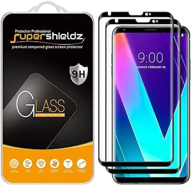 Main image of Supershieldz (2 Pack) Designed for LG V35 ThinQ Tempered Glass Screen Protector, (Full Screen Coverage) 0.33mm, Anti Scratch, Bubble Free (Black)